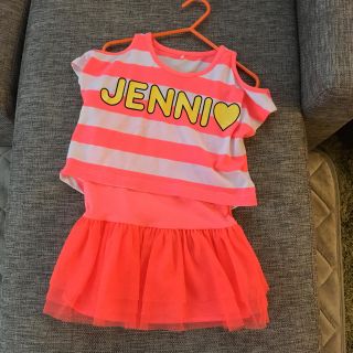 ジェニィ(JENNI)の出品31日まで sisterJenni 夏 蛍光 2枚セット 95cm(Tシャツ/カットソー)