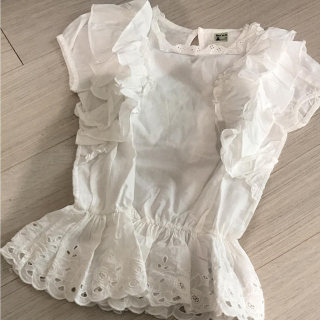 韓国子供服ブランド フリルブラウス 11 キッズ/ベビー/マタニティのキッズ服女の子用(90cm~)(Tシャツ/カットソー)の商品写真