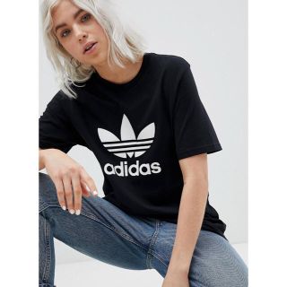 アディダス(adidas)の【Lサイズ】新品タグ付き adidas トレフォイル ロゴ Tシャツ ブラック(Tシャツ(半袖/袖なし))