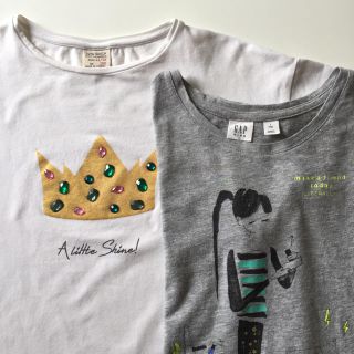 ザラキッズ(ZARA KIDS)の【たやこ様専用】ZARA/GAP kids Tシャツ ２枚セット 150(Tシャツ/カットソー)