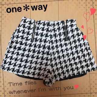 ワンウェイ(one*way)のone way♡千鳥柄ショーパン♡(ショートパンツ)