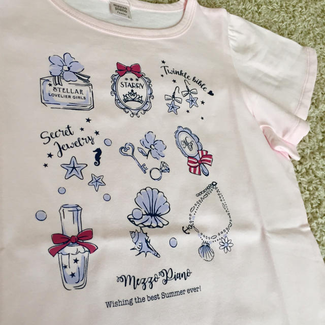 mezzo piano junior(メゾピアノジュニア)の新品 メゾピアノ☆フレア袖 半袖Tシャツ 140 キッズ/ベビー/マタニティのキッズ服女の子用(90cm~)(Tシャツ/カットソー)の商品写真