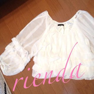 リエンダ(rienda)のrienda 肩空きシフォントップス♡(カットソー(長袖/七分))