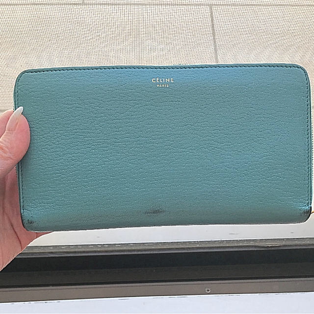 celine(セリーヌ)のセリーヌ 長財布 エメラルドグリーン レディースのファッション小物(財布)の商品写真