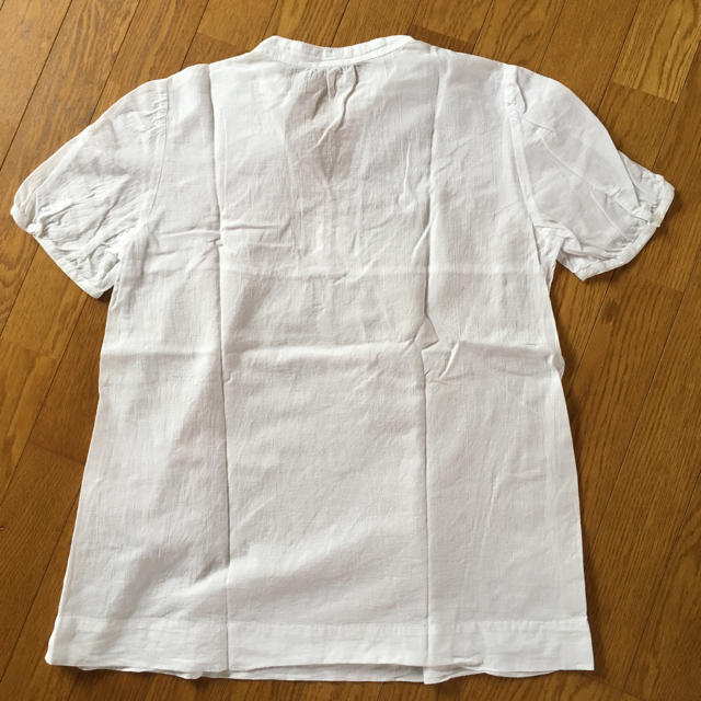 MUJI (無印良品)(ムジルシリョウヒン)のブラウス 無印良品 サイズL 綿 半袖 白 チュニック レディースのトップス(シャツ/ブラウス(半袖/袖なし))の商品写真