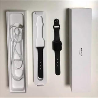 アップルウォッチ(Apple Watch)のアップルウォッチ シリーズ3 (GPSモデル) - 42mmスペースグレイ(腕時計(デジタル))