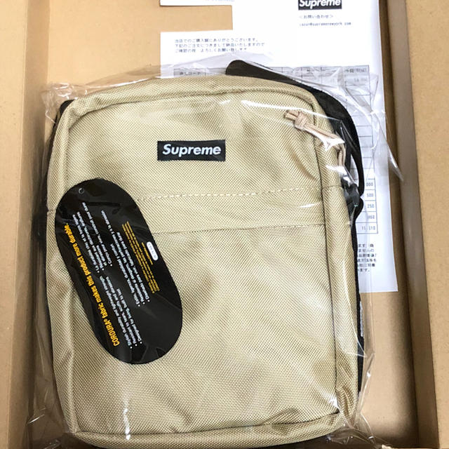 supreme shoulder bag tan ベージュ