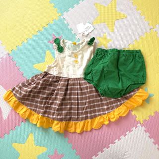 エフオーキッズ(F.O.KIDS)のとこちゃん様専用。新品タグ付き♡ひまわりワンピ 80(ワンピース)