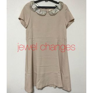 ジュエルチェンジズ(Jewel Changes)のジュエルチェンジズ ワンピ　M 襟取り外し可★ 極美品(ひざ丈ワンピース)