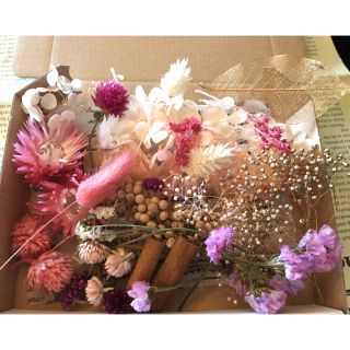 ピンクの花材セット ＊詰め合わせ(プリザーブドフラワー)