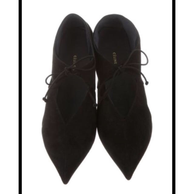 celine(セリーヌ)のceline セリーヌ  バブーシュ スエードリボンフラットシューズ レディースの靴/シューズ(バレエシューズ)の商品写真