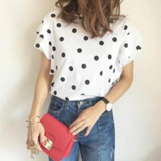 ザラ(ZARA)のzara のドット Tシャツ(Tシャツ(半袖/袖なし))