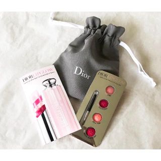 ディオール(Dior)のあっきー様専用カート ディオール リップグロウ ブラシ ポーチ付き(サンプル/トライアルキット)