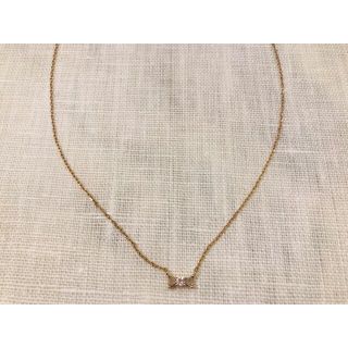 レイレイ様専用！K18 ネックレス ダイヤモンド リボン(ネックレス)