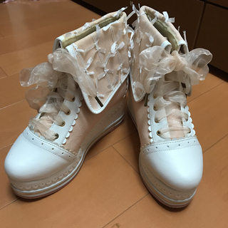 【新品】  リズリサ  スニーカー リボンスニーカー ハイカット 靴 Sサイズ