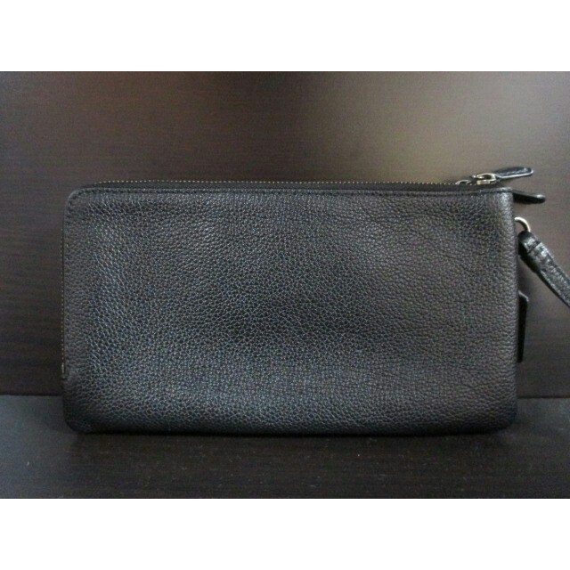 ☆COACH コーチ 持ち手付き レザー 長財布/財布/ブラック ☆COACH コーチ 持ち手付き レザー 長財布/財布/ブラック