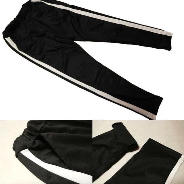 XL サイドライン ジョガー ジャージ パンツ テーパード 韓国 黒白 AD70Z レディースのパンツ(カジュアルパンツ)の商品写真