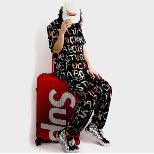 のぼり「リサイクル」 黒Sサイズ 18 S/S Supreme Alphabet Silk Pant