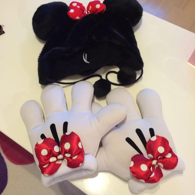 Disney(ディズニー)のディズニーランド ミニー セット レディースのファッション小物(手袋)の商品写真