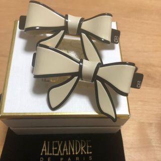 アレクサンドルドゥパリ(Alexandre de Paris)のyuki様専用 アレクサンドル ドゥ パリ 人気 ベージュ リボン バレッタ(バレッタ/ヘアクリップ)