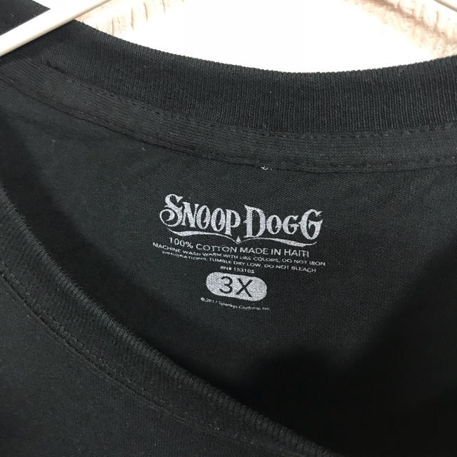 Snoop Dogg(スヌープドッグ)の超ビッグシルエット ♪  新品 SNOOP DOGG Tシャツ 黒 3XL  メンズのトップス(Tシャツ/カットソー(半袖/袖なし))の商品写真