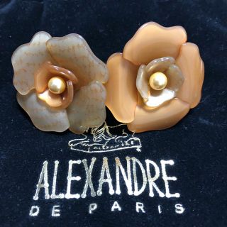 アレクサンドルドゥパリ(Alexandre de Paris)のアレクサンドル ドゥ パリ 華やか フラワーダブル バレッタ(バレッタ/ヘアクリップ)