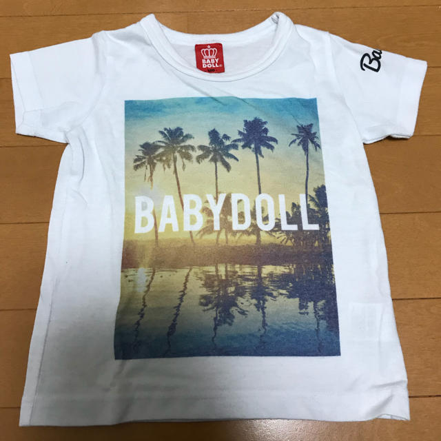 BABYDOLL(ベビードール)のBABY  DOLL  100cm 白 キッズ/ベビー/マタニティのキッズ服女の子用(90cm~)(Tシャツ/カットソー)の商品写真