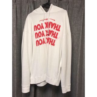 ラフシモンズ(RAF SIMONS)のRAF SIMONS thank you パーカー 登坂着用(パーカー)