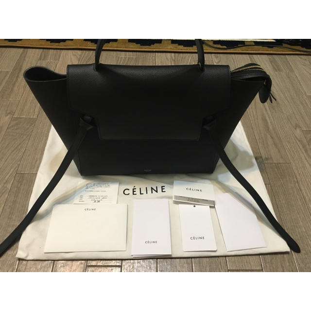 セリーヌ ベルト バッグ 美品 celine ミニ ブラック