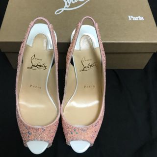 クリスチャンルブタン(Christian Louboutin)の【新品未使用】ルブタン パンプス オープントゥ ピンク(ハイヒール/パンプス)