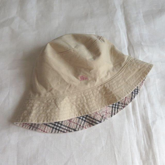 BURBERRY(バーバリー)の90s Burberry バケットハット チェック ロゴ刺繍 vintage レディースの帽子(ハット)の商品写真