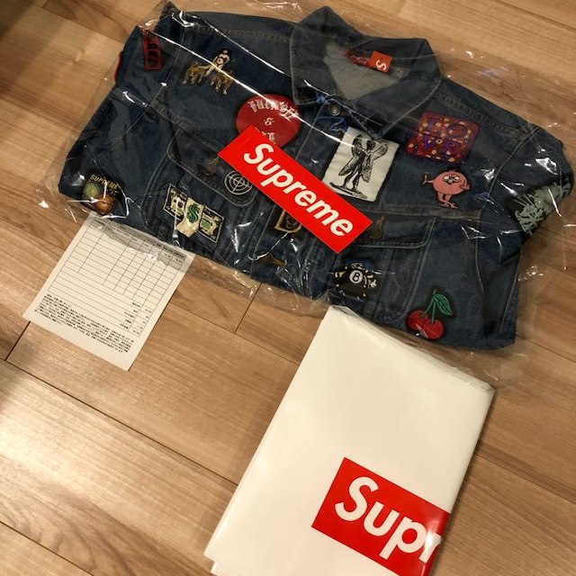 定価以下 18SS Supreme Patches Denim Trucker