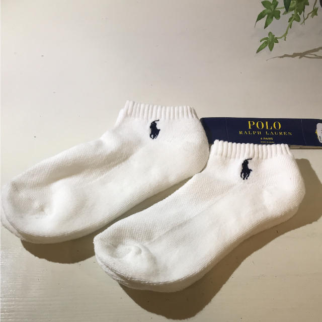 POLO RALPH LAUREN(ポロラルフローレン)のレディース  ラルフローレン 靴下 2足 白 レディースのレッグウェア(ソックス)の商品写真