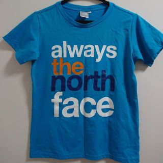 ザノースフェイス(THE NORTH FACE)のTHE NORTH FACE  青 Tシャツ レディースS(Tシャツ(半袖/袖なし))