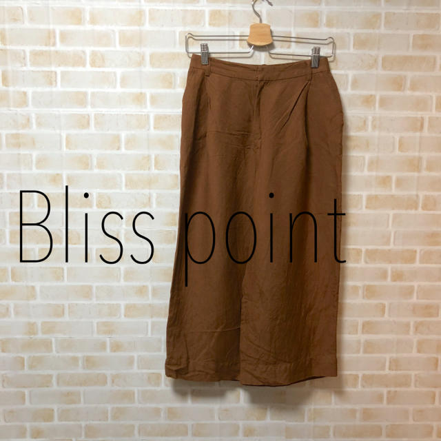 BLISS POINT(ブリスポイント)の【Bliss point】リネン ワイドパンツ L レディースのパンツ(カジュアルパンツ)の商品写真