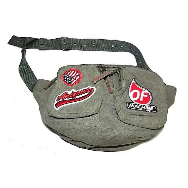 送料無料 帆布 ウエストポーチ ウエストバッグ カバン メンズのバッグ(ボストンバッグ)の商品写真