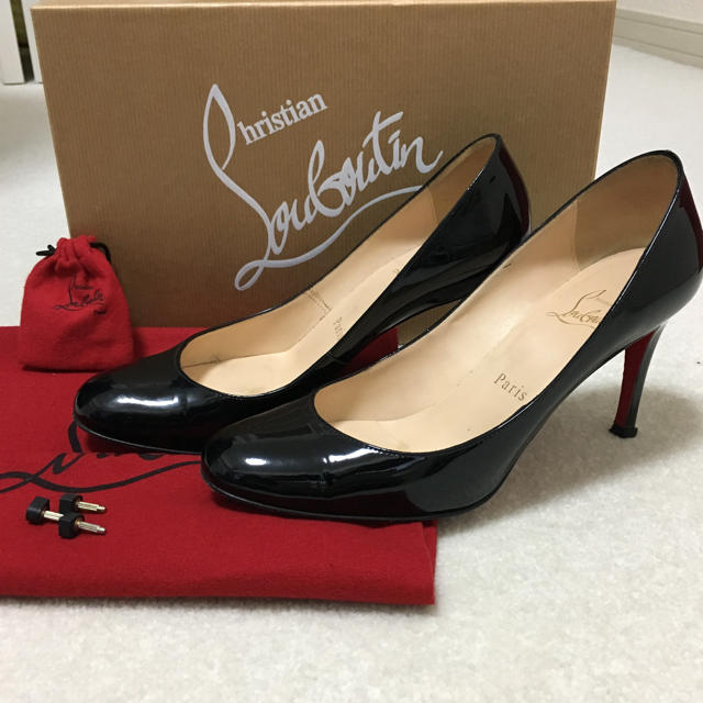 Christian Louboutin クリスチャンルブタン 黒パテントパンプス-