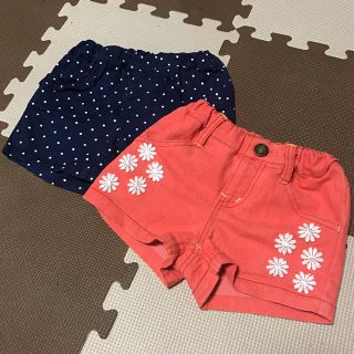 ムージョンジョン(mou jon jon)の美品♡ショートパンツ キュロット 2枚セット 95(パンツ/スパッツ)