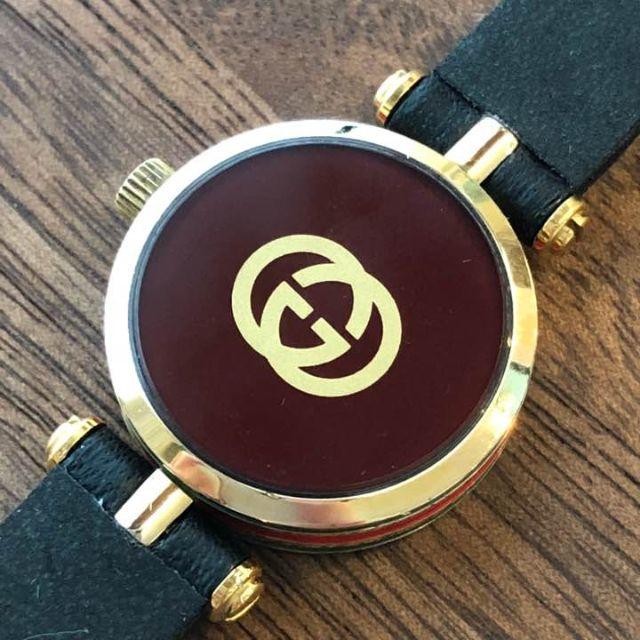 GUCCI - GUCCI グッチ シェリーライン 腕時計 ボルドー GUCCI - GUCCI グッチ シェリーライン 腕時計 ボルドー