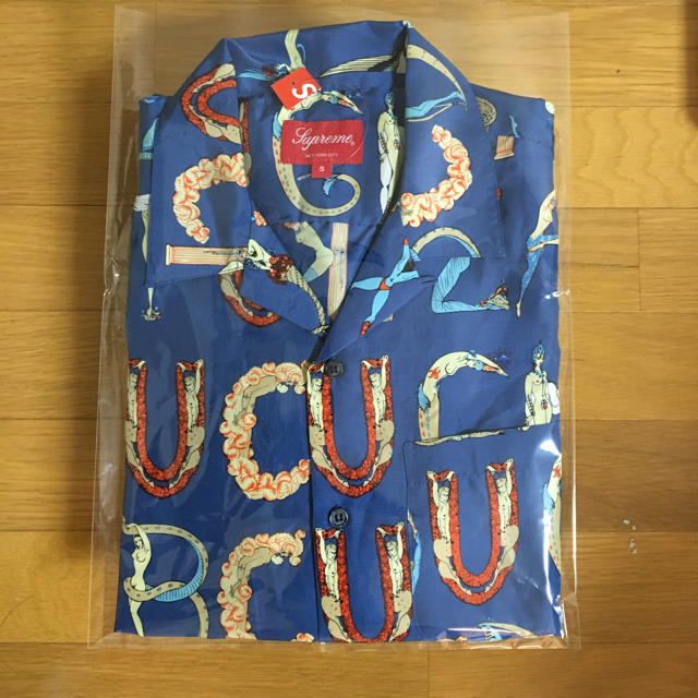 再入荷 18ss Supreme 筆記体タグ アルファベットシルクシャツ size-S