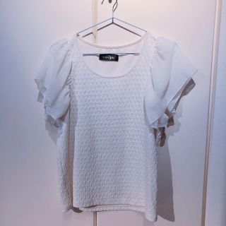 エブリン(evelyn)のevelyn袖フリルトップス 売り切り値下げ(Tシャツ(半袖/袖なし))