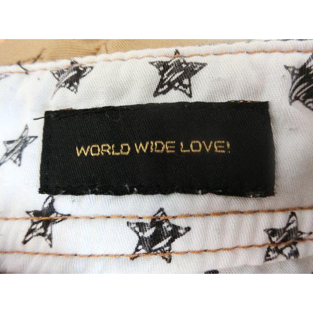 WORLD WIDE LOVE!(ワールドワイドラブ)の【WORLD WIDE LOVE!】サイドポケット星型デニムショートパンツ レディースのパンツ(ショートパンツ)の商品写真