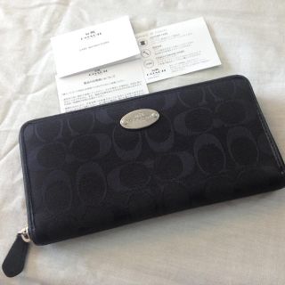 コーチ(COACH)の【コーチ COACH】長財布 ウォレット ブラック シグネチャー柄(長財布)