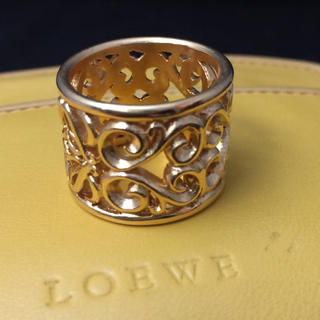 ロエベ(LOEWE)のLOEWE ロエベ ゴールド色 ロゴ アイコン スカーフリング (バンダナ/スカーフ)