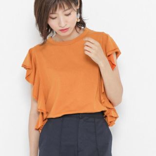 センスオブプレイスバイアーバンリサーチ(SENSE OF PLACE by URBAN RESEARCH)のフリルスリーブ ❤︎ Tシャツ(Tシャツ(半袖/袖なし))