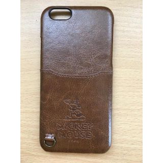 ミッキーマウス カバー iPhone6S/6 レザー風(iPhoneケース)