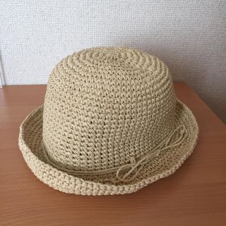 ムジルシリョウヒン(MUJI (無印良品))の無印 子供 手編み帽子 ベージュ ５４cm(帽子)