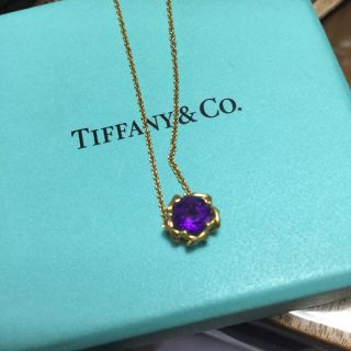 Tiffany & Co. - ティファニー アメジストの珍しいネックレスk18