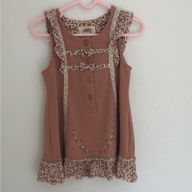 Souris(スーリー)のスーリー ワンピース 90 キッズ/ベビー/マタニティのキッズ服女の子用(90cm~)(ワンピース)の商品写真