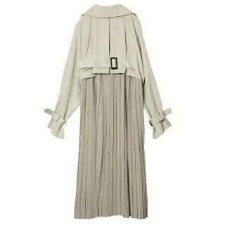 アメリヴィンテージ(Ameri VINTAGE)のameri SEE THROUGH BACK PLEATS TRENCH(トレンチコート)